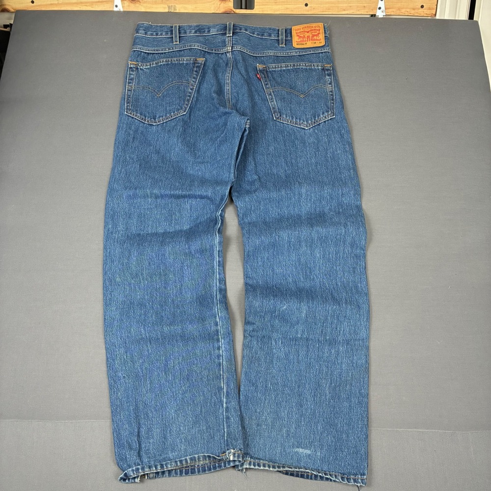 Levi's Western Fit Dark Wash Straight Leg Jeans Men's Size 38x31
